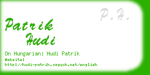 patrik hudi business card